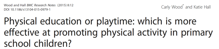 atividade física ou brincar