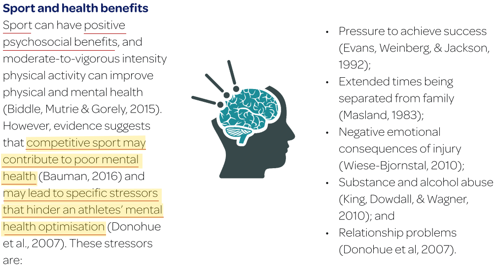 desporto e saude mental