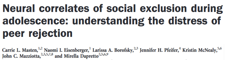 correlatos neurais da exclusao